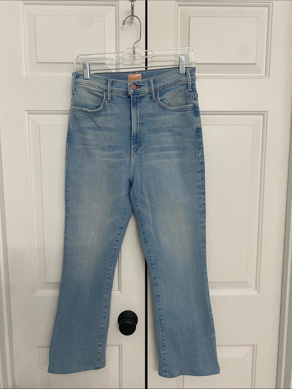 MOTHER Light Blue High-Rise Wide-Leg Jeans
